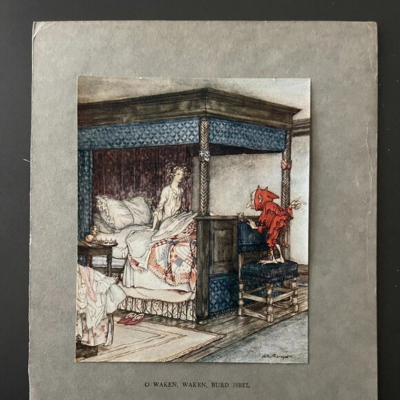 Arthur Rackham, Antique Art, Vintage Print, From British Ballads - Picture 7 of 8